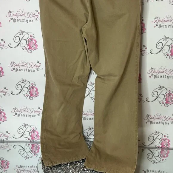 Eddie Bauer pants cargo dress pants pockets Classic Tan Chinos - Picture 4 of 8